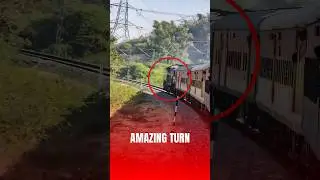 Train Takes Sharp Curve &ndash; Amazing Turn! 😍