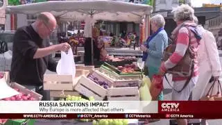 How does Russia's food ban affect European food prices?