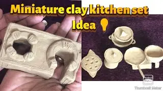 Miniature clay kitchen set || DIY || Idea 💡 || Handmade || Ramya Art Gallery(RAAG🎼)