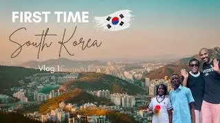 Korea vlog: Airport, First Day as a Black Family in Korea / realistic vlog / South Korea Travel vlog