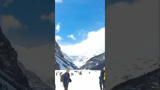 Frozen Lake Louise #canada #lakelouise #travel #shorts