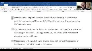 CONSTITUTIONAL LAW  QUESTION-    2023 FREE REVISION FOR GHANA SCHOOL OF LAW ENTRANCE EXAMINATION