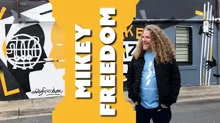 Mikey Freedom painting a legendary mural at the Jazz Lab Melbourne Australia.