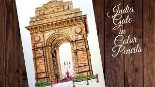 Republic Day Drawing | India Gate in Color Pencils | Color Pencil Drawing For Beginners #LipsitaArt
