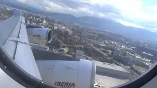 Décollage en A340-300 d'Iberia de Genève
