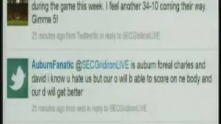 WarBlogle's Tweet on FSN SEC Gridiron Live