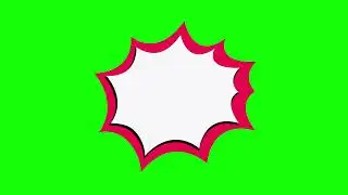 Red & White  Cartoon Comic Speech Bubble on Green Screen | 4K | FREE TO USE