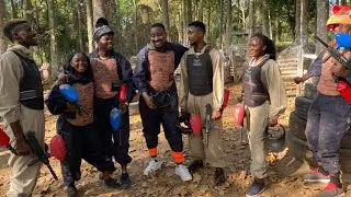 PLAYING THE PAINT BALL GAME WITH FRIENDS AT AGODI GARDENS  IBADAN