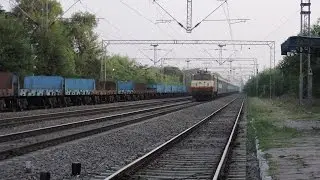 FIRING WAP 1 : ANDAMAN EXPRESS (16031) FLAT 110 Kmph PAST SITHOULI : INDIAN RAILWAYS