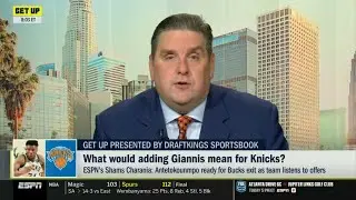 GET UP | Adding Giannis for Jalen Brunson! - Brian Windhorst reacts to Knicks beat Lakers 112-100