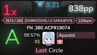 8.2⭐ Apostol | 1914 - FN .380 ACP#19074 [DOBRODOSLI U SARAJEVO] +HR 98.57% (#1 838pp 1❌) - osu!