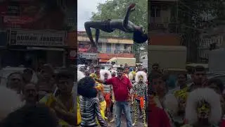 Flipping from bus Tiger dance - Udupi Astami vibes