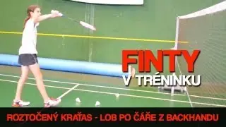 Finty v tr&eacute;ninku: roztočen&yacute; kraťas - lob po č&aacute;ře v backhandu