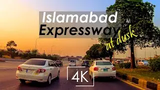 Islamabad Expressway Drive at Dusk | Koral Chowk to Zero Point with Virtual Speedometer | 4K