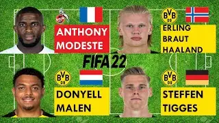 Anthony Modeste vs Borussia Dortmund Strikers(Haaland,Donyell Malen,Steffen Tigges)FIFA22 Comparison