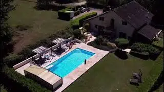 France, Dordogne - family and pet friendly luxury holiday villa great drone footage