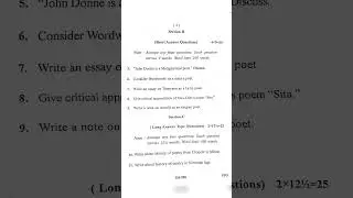 english literature suppl major minor open elective paper BA 1st year 2022-23 According NEP