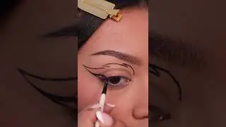Black and gold graphic eyeliner tutorial | Dominique Allison