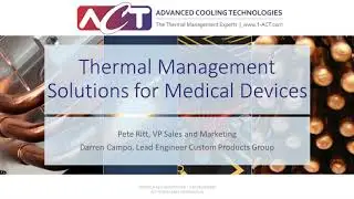WEBINAR: Thermal Management for Medical Devices