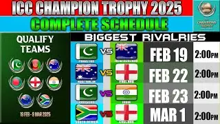 Icc champion trophy 2025 complete schedule | Hammad File