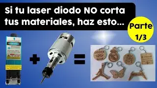 tutorial combinar laser y taladro en una CNC parte 1 | llaveros | CNC3018 | aspire | laserGRBL