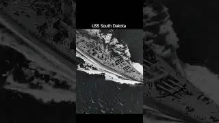 USS South Dakota (BB-57)                   #ocean #history #sea #ww2 #battleship #legendary #shorts