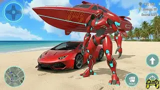 Speedboat Robot Transform Wars: Car Drone Speedboat Robot Game 2026 - Android Gameplay