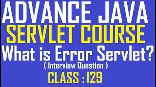 129 What is Error Servlet | Adv java servlet programming tutorial | advance java servlet