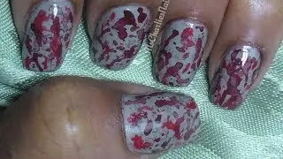 Easy Blood Splatter Nail Art