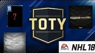 ОТКРЫТИЕ БОЛЬШОГО НАБОРА YOUNG GUNS TOTY! | 99 TOTY PULL! (NHL 18 HUT)