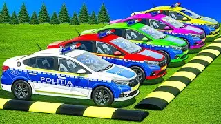 DELIVERING POLICE DACIA LOGAN, HOONIGAN & BMW WITH VOLVO TRUCKS! Farming Simulator 25