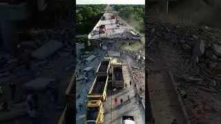 Insane Bridge Demolition Caught by Drone #Construction