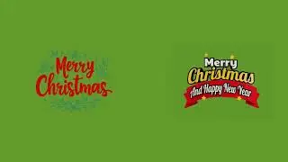 Merry Christmas Text Animation | Merry Christmas Green Screen | Christmas Text Animation