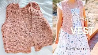 How to Crochet Ripple Stitch Vest | Full Tutorial with Written Pattern