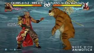 Tekken 7 - Kuma/Panda Bear Combo: CH HBS d+1+2 (Not Optimal)