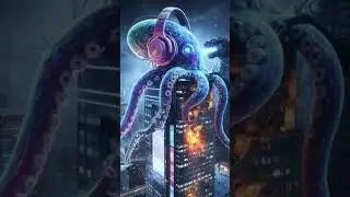An epic war between Godzilla and Kraken! #aivideo #aivideo #funny #ai #funnyshorts