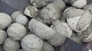 💥concrete series 5: gritty concrete big block concrete ball shapes coated  paste crumbling in water