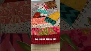 Weekend learning - patchy zipper pouch! #myhandmade #sewing #patchwork #zipperpouch #fabricwaste