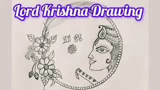 Lord Krishna Drawing ✍️ with Pencil | Krishna Drawing Step-by-step | Easy Drawing | #meandmyart 