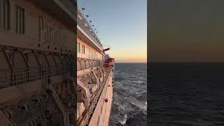 Carnival Paradise sailing at sunset hour☀️🌅! #carnival cruises #carnivalparadise #cruiselife