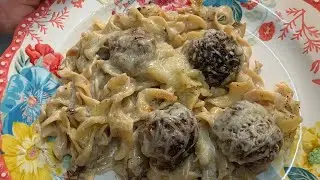 Swedish Meatball Noodle Bake