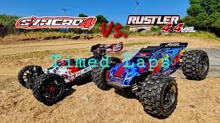 Syncro 4 vs Rustler 4x4 Timed Laps & Bash Sesh !