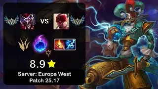 Shaco Jungle vs Lee Sin - EUW Challenger - Patch 25.17