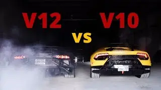 Сравнение холодного запуска Lamborghini &mdash; v12 и v10