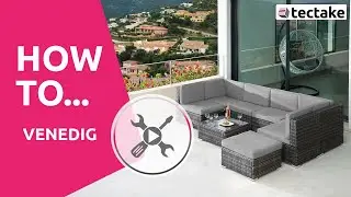 Aufbauanleitung Rattan Lounge Venedig | tectake