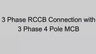 Cable Connection in 3 pole RCCB #rccb #connection #electrician #cable 