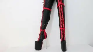Sorbern 22Cm Metal High Heel Drag Queen Boots Unisex Fetish Crotch Thigh High Platform Shoes