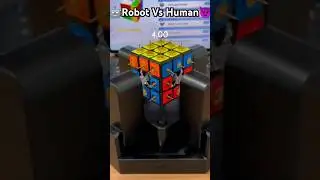 Robot Vs Human with rubik's cube 😈🤖🤬🔥#viral #trending #shots