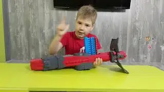 Крутой бластер, тир дома, круче чем нерф, видео для детей