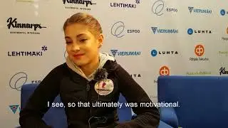 Alena Kostornaia Interview at Finlandia Trophy 2019